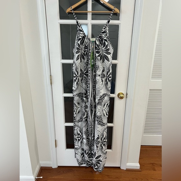 Farm Rio Off-White Monochrome Jumpsuit - XL - NWT - Picture 3 of 11